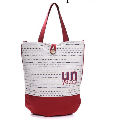 [漾]2012新款熱賣韓版雙色休閒帆佈包手提手拿單肩女式包YB1014A工廠,批發,進口,代購