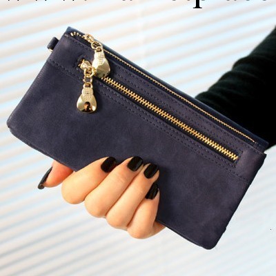 8110   伊人貝貝 2013韓版錢包復古女式雙拉鏈手拎長款錢包手拿包工廠,批發,進口,代購