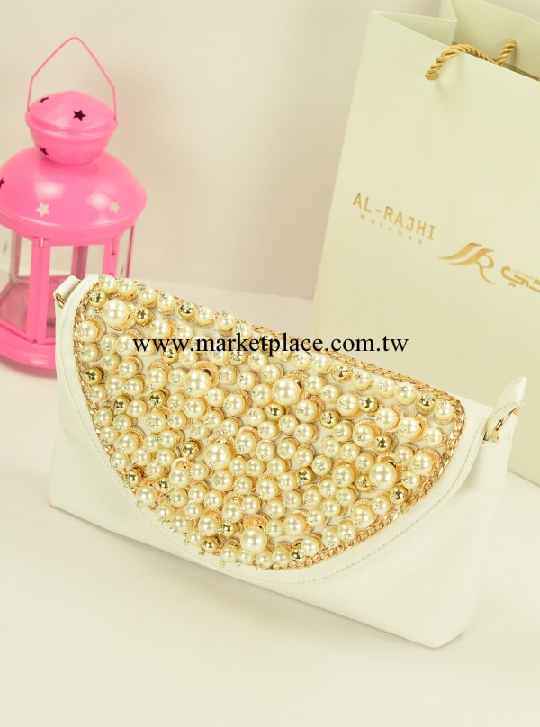 2013新款珍珠包包單肩包手拿包 復古奶白色單肩斜挎女包潮 8080工廠,批發,進口,代購