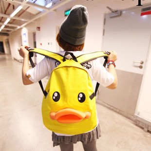 雙肩包女 韓版2013新款女包 卡通小鴨子嘴帆佈背包旅行包學生書包工廠,批發,進口,代購