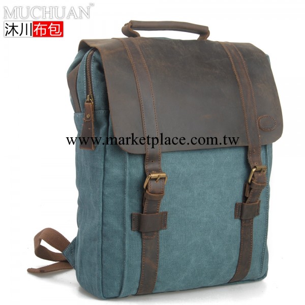 沐川帆佈包 歐美男女復古雙肩包旅行袋超大容量學生電腦包書包潮工廠,批發,進口,代購