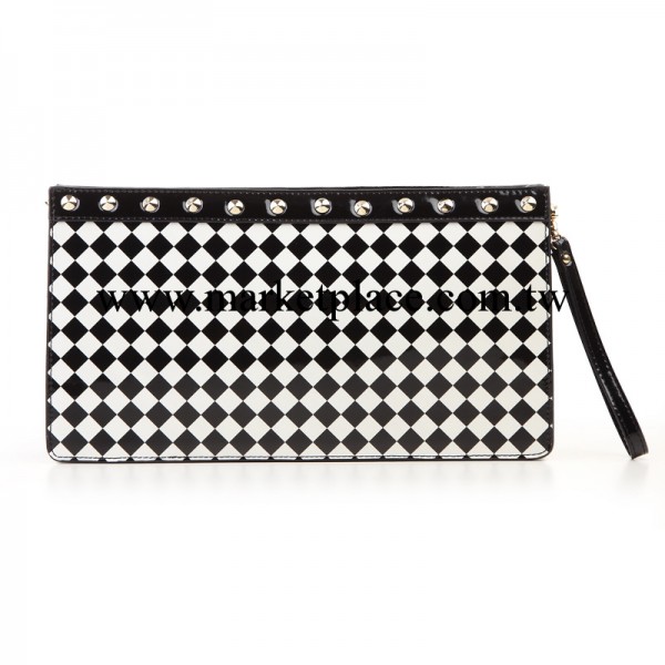 伊娃亨利歐美女手拿包手抓包錢包 菱格女包真皮工廠,批發,進口,代購