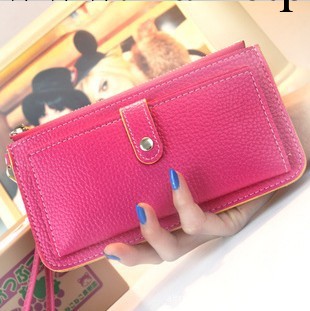 經銷批發 新款PU 單扣錢包  女士皮夾錢包 時尚錢包手拿包工廠,批發,進口,代購