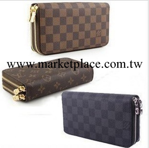 2013中長款雙拉鏈LVV錢包手拿包 男女通用錢包 長款拉鏈錢夾61729工廠,批發,進口,代購