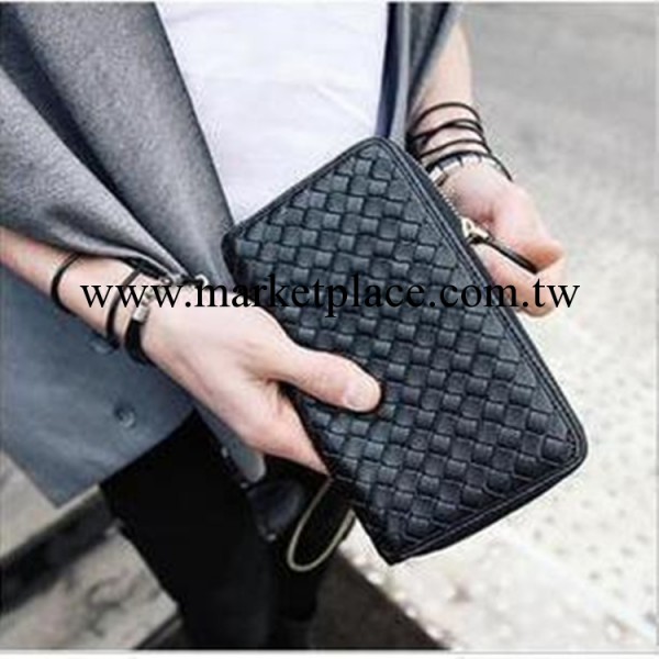 2013 新款 韓版潮流錢包 長款編制錢包 卡包 錢夾編制手拿包工廠,批發,進口,代購