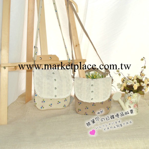 秋裝新品日系蕾絲花邊卡通立體貓咪棉麻佈森女包單肩包斜挎小包工廠,批發,進口,代購