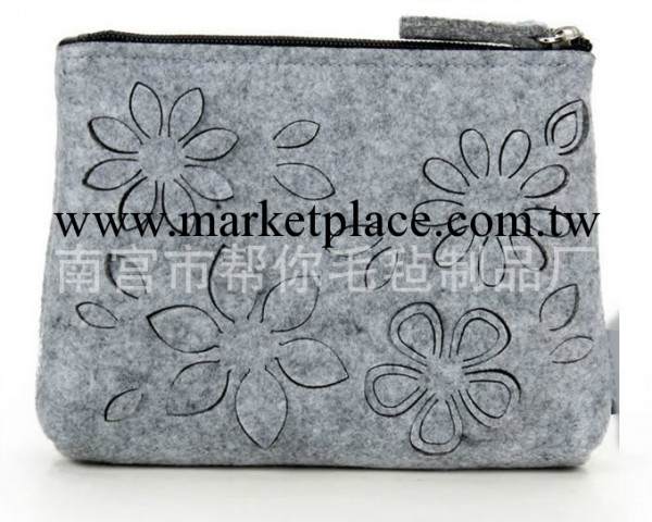 廠傢直銷全新 時尚女士手拿包 個性鏤空毛氈化妝包工廠,批發,進口,代購