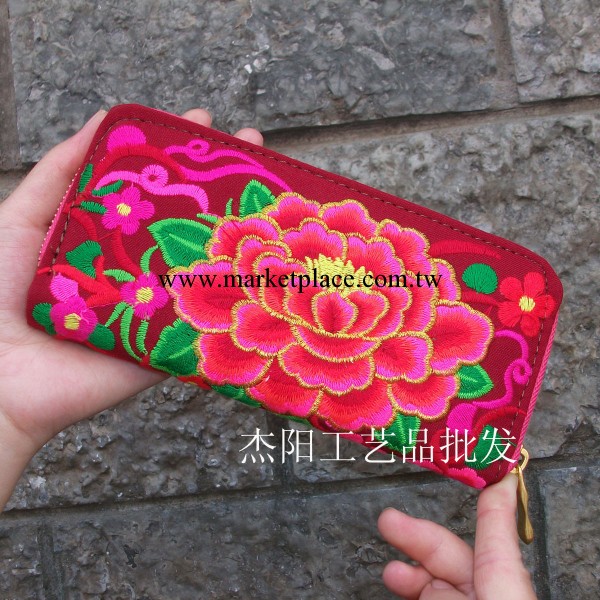 新款 民族風繡花包女式零錢包 雙面刺繡錢包 手拿包 多色大量批發批發・進口・工廠・代買・代購