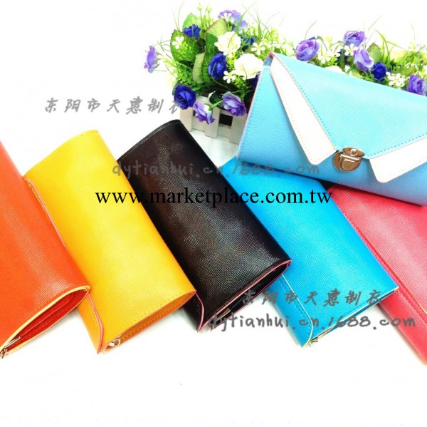 領口狀花紋錢包 PU皮復古手拿女包 糖果色錢包批發工廠,批發,進口,代購