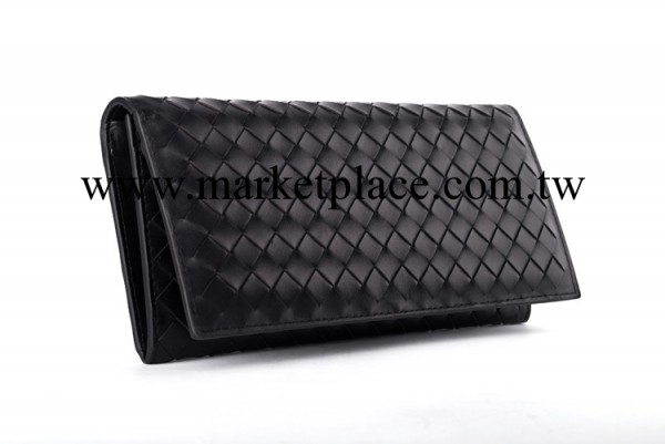 歐美大牌外貿原單尾貨真品BV手工編織真皮牛皮商務正裝中長款錢包工廠,批發,進口,代購