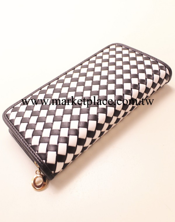 一件代發 2013新款歐美潮款黑白格子手拿錢夾 男女中性長款錢包工廠,批發,進口,代購