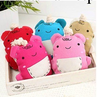 B韓版 口袋熊抽拉式鑰匙包 手工佈藝收納鑰匙扣 創意禮品 40g工廠,批發,進口,代購