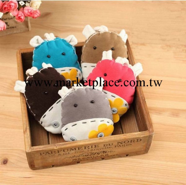 創意可愛韓版手工 佈奇怪抽拉式鑰匙扣 小花驢鑰匙包 收納包工廠,批發,進口,代購