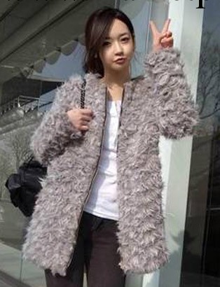 2013韓國新款 經典仿羊羔毛皮草 隨意經典小女人皮草 女款皮草工廠,批發,進口,代購