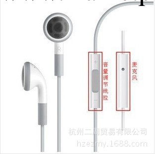 全測版本 蘋果耳機線控耳機 藍版 ipad iphone4耳機 帶麥 帶調音工廠,批發,進口,代購