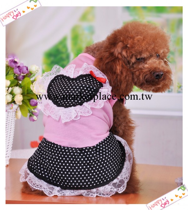 廠傢批發 寵物用品 狗用品 桃心連身裙 狗衣服 春夏 狗服裝供應工廠,批發,進口,代購