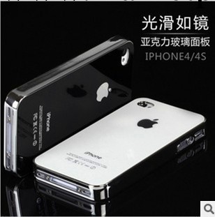 iphone4 4s 防刮玻璃款 手機殼 亞克力蘋果四代手機套 保護殼工廠,批發,進口,代購