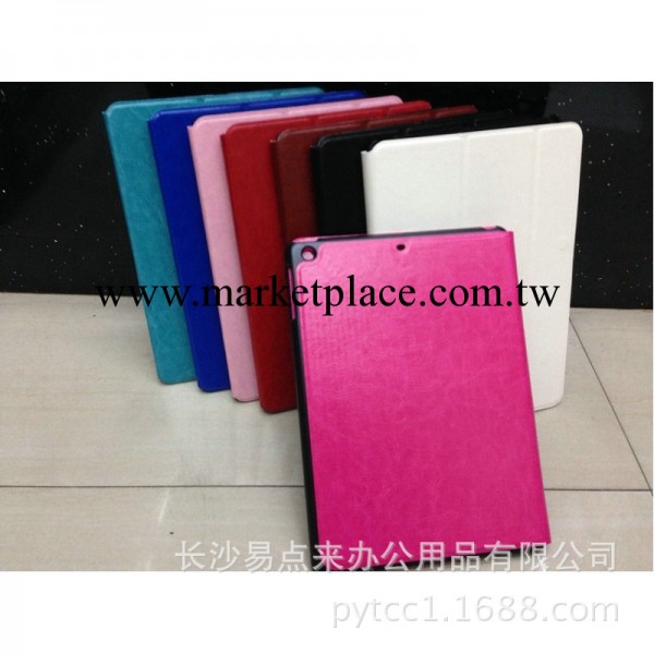 【深圳批發】ipad 5保護皮套 瘋馬紋ipad Air皮套 三折超薄皮套工廠,批發,進口,代購