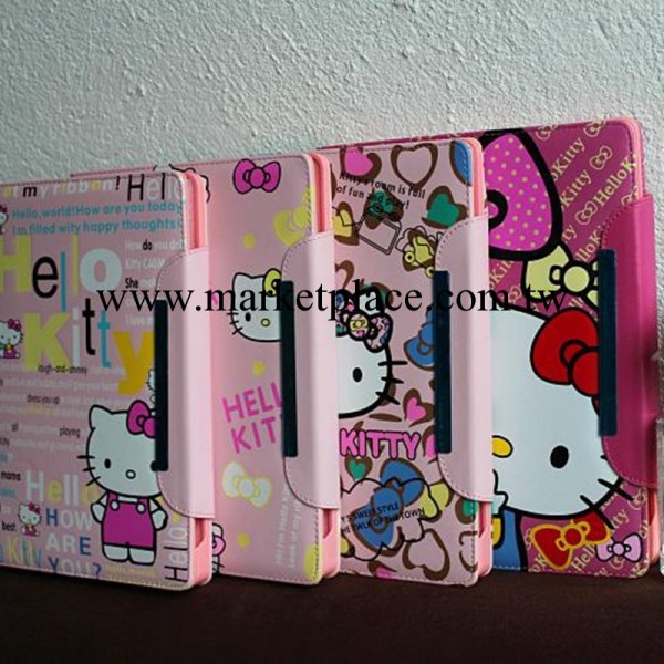 批發 夜光hello kitty蘋果ipad 2/3/4皮套 new ipad帶休眠支架工廠,批發,進口,代購