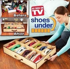 shoes under收納鞋盒/收納12雙鞋透明收納袋 tv產品工廠,批發,進口,代購