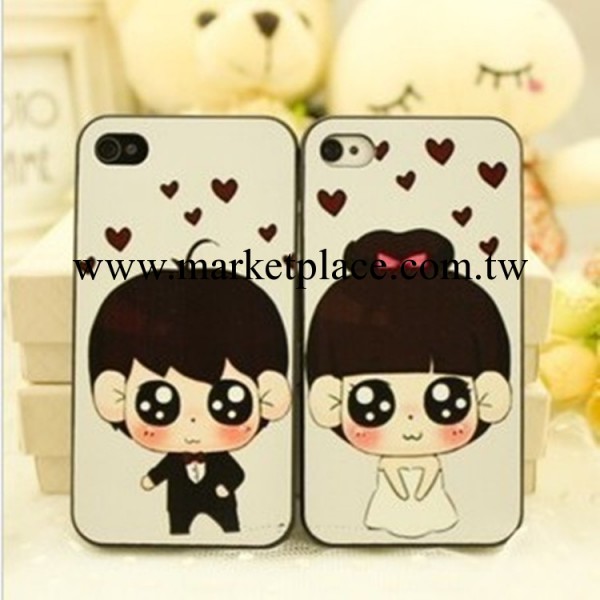 可愛卡通情侶保護套iphone4s手機殼iphone4手機殼蘋果4手機殼批發工廠,批發,進口,代購