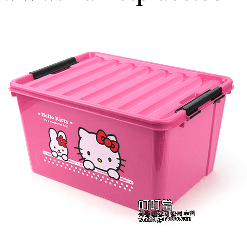 韓國進口樂扣HELLO KITTY 收納箱 收納筒 箱子 密封箱40L LKT114p工廠,批發,進口,代購