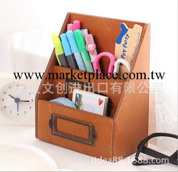 韓國文具 SV13-324桌面收納木盒/收納盒/日常用品工廠,批發,進口,代購