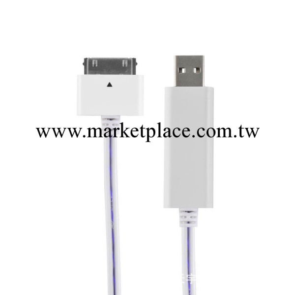iphone4數據線 蘋果發光線 iphone4充電線 iphone彩色數據線工廠,批發,進口,代購