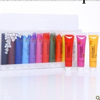 美甲顏料12色套裝 美甲彩繪丙烯原料 指甲畫花畫畫 美甲用品批發工廠,批發,進口,代購