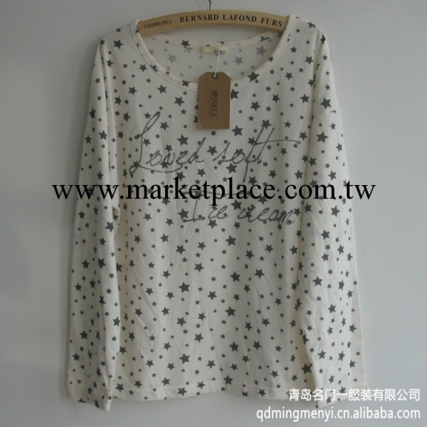 新款正品 棉質2013原單女裝 INGNI長袖棉T恤工廠,批發,進口,代購