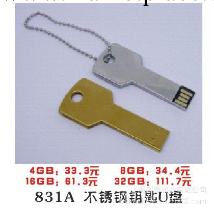 831 A  不銹鋼鑰匙隨身碟工廠,批發,進口,代購