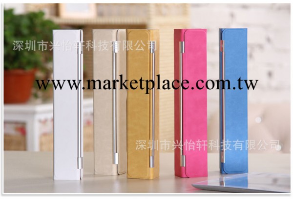 ipad2/3/4真皮質感牛皮紋單面四折休眠智能皮套 ipad smart cover工廠,批發,進口,代購
