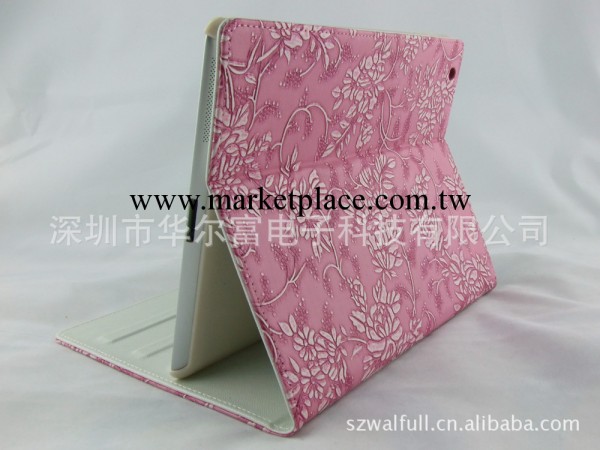 iPad2/3/4皮套 IPAD兩檔位帶休眠皮套外殼 蘋果平板電腦套工廠,批發,進口,代購