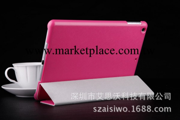 新款蘋果平板電腦ipad5/air三折支架皮套十字紋保護套 批發外貿單工廠,批發,進口,代購