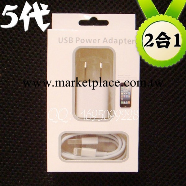 蘋果5充電器 iPhone5充電器+蘋果5數據線兩件套 2合1帶包裝 暢銷工廠,批發,進口,代購