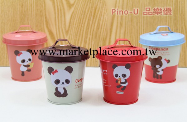 韓國時尚精品批發 斯普維加SV12-416CooPanda帶蓋小鐵桶收納桶工廠,批發,進口,代購