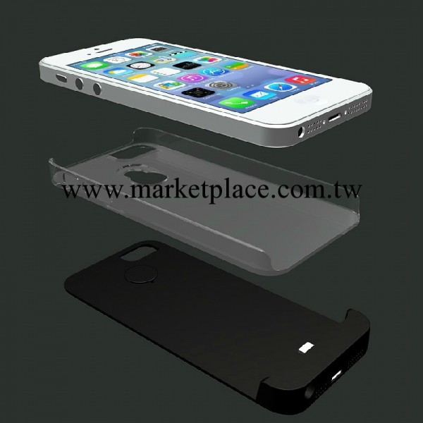 蘋果iPhone5/5S背夾電池 自由拆組式 2000毫安 後備電源工廠,批發,進口,代購