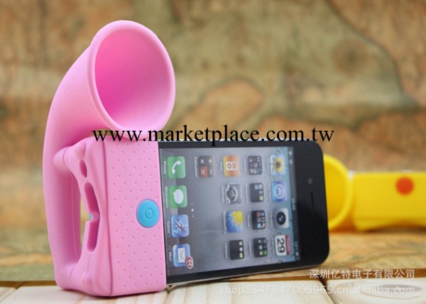 深圳矽膠喇叭套 iphone底座 蘋果手機揚聲器 喇叭音響 矽膠喇叭批發・進口・工廠・代買・代購