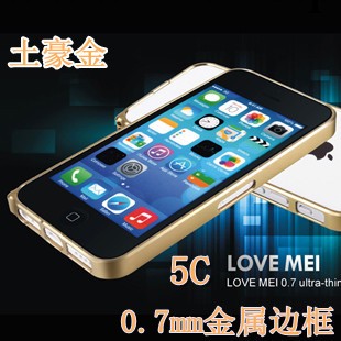 蘋果5C iphone5C 手機殼保護套 鋁合金 金屬邊框 0.7mm超薄外殼工廠,批發,進口,代購