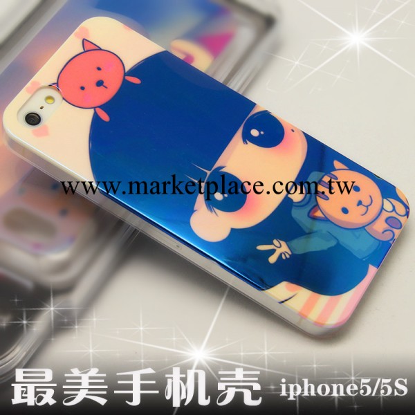 iphone5/5s藍光手機殼 蘋果5代保護套 新款彩繪彩鍍外殼 可愛小希工廠,批發,進口,代購