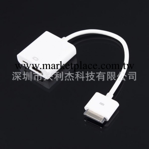 蘋果ipad iphone4S 轉 HDMI+帶micro USB高清視頻轉接線工廠,批發,進口,代購