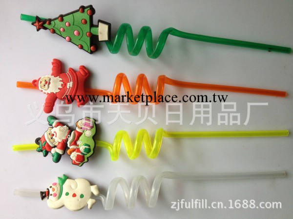 廠傢供應（聖誕節禮品）裝飾吸管 塑料吸管，聖誕促銷品，吸管工廠,批發,進口,代購