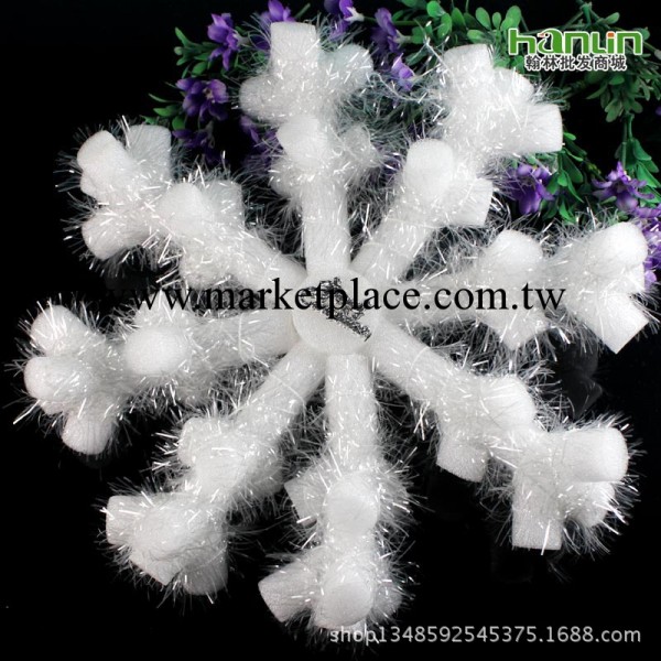 批發聖誕節裝飾用品聖誕節八桿立體雪花片墻壁裝飾品酒店聖誕佈置工廠,批發,進口,代購