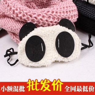 韓版可愛害羞熊貓眼罩 柔軟珍珠絨眼罩 睡眠眼罩 熊貓眼罩批發・進口・工廠・代買・代購