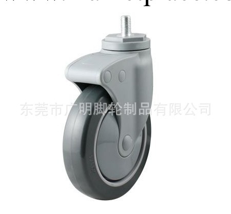 專業生產 灰色PU PP TPR塑料醫療腳輪 全塑機器設備輪工廠,批發,進口,代購
