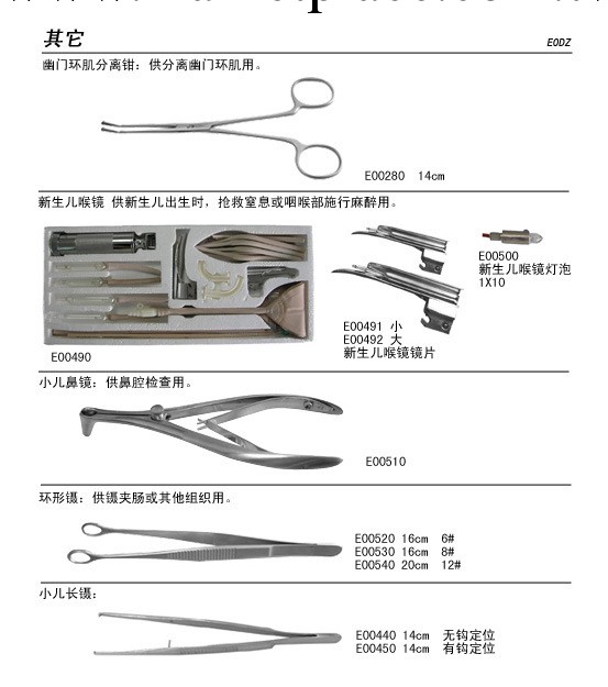 供應兒科手術器械--鼻鏡 檢查工廠,批發,進口,代購