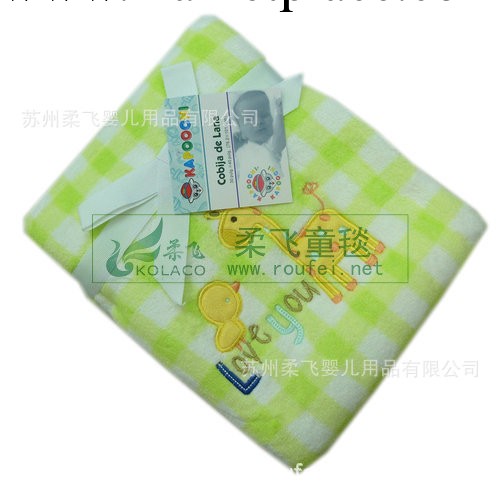 【柔飛】珊瑚絨嬰兒毛毯寶寶毛毯兒童毛毯抱被嬰兒毯 綠格小鹿工廠,批發,進口,代購