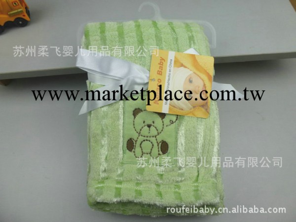 供應珊瑚絨童毯/繡花毯子/繡花珊瑚絨/嬰兒毯子 亮絲毯工廠,批發,進口,代購
