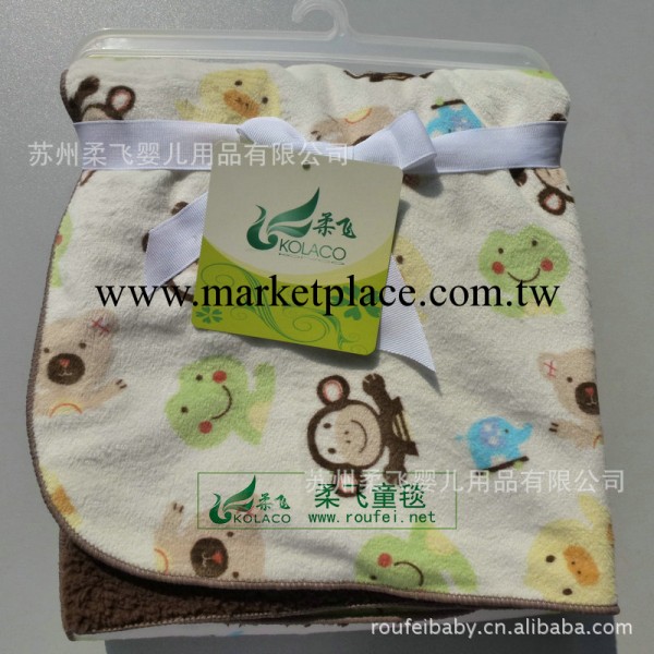 外貿童毯嬰兒毯印花超柔短毛絨雙層毯子羊羔雙層小童毯嬰兒空調毯工廠,批發,進口,代購
