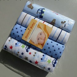 全棉法蘭絨毯/法蘭絨床單 全棉毯抱毯蓋毯車毯76X76cm PVC4條裝工廠,批發,進口,代購